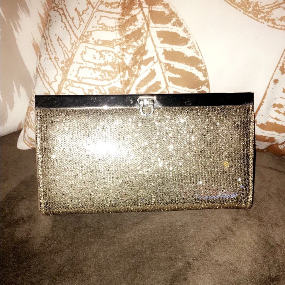 Sparkly Champagne to Gold Clutch Purse